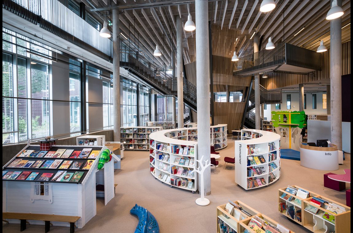 Bibliothèque municpale Tangenten de Nesodden, Norvège - Bibliothèque municipale et BDP