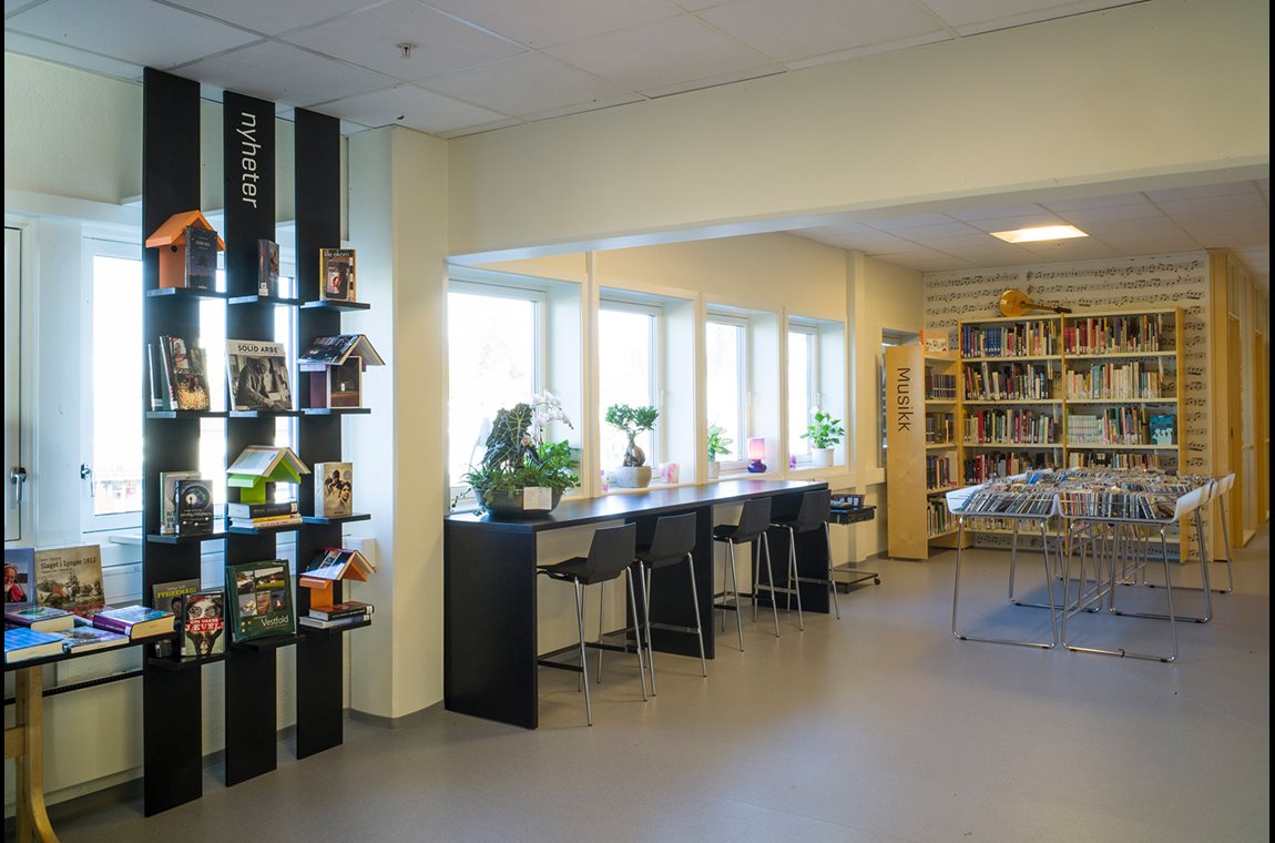 Bibliothèque municpale de Nes, Norvège - Bibliothèque municipale et BDP