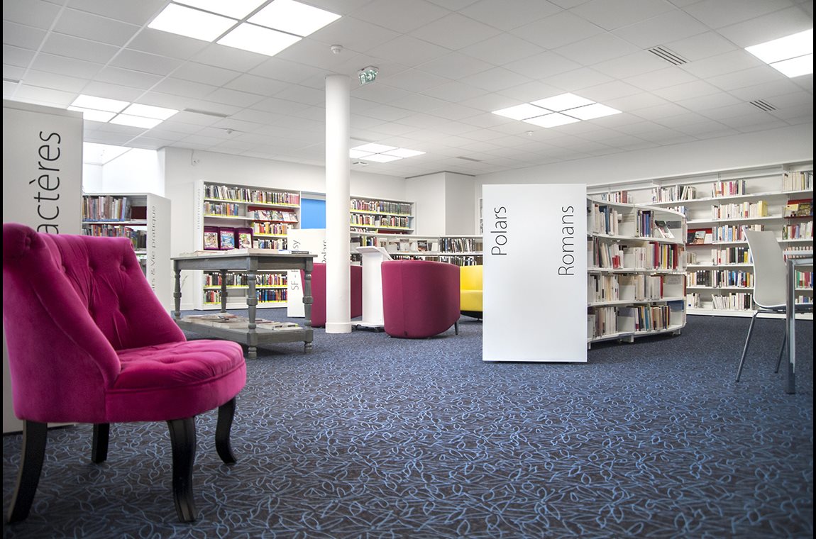 Azay Le Rideau Bibliotek, Frankrig - Offentligt bibliotek