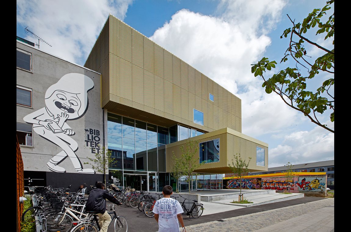 Cultureel centrum, Noord-west district in Kopenhagen, Denemarken - Openbare bibliotheek