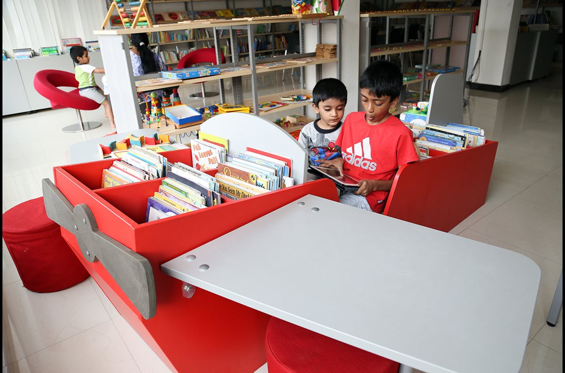 Kinderbibliothek Hippocampus, Chennai, Indien - Schulbibliothek