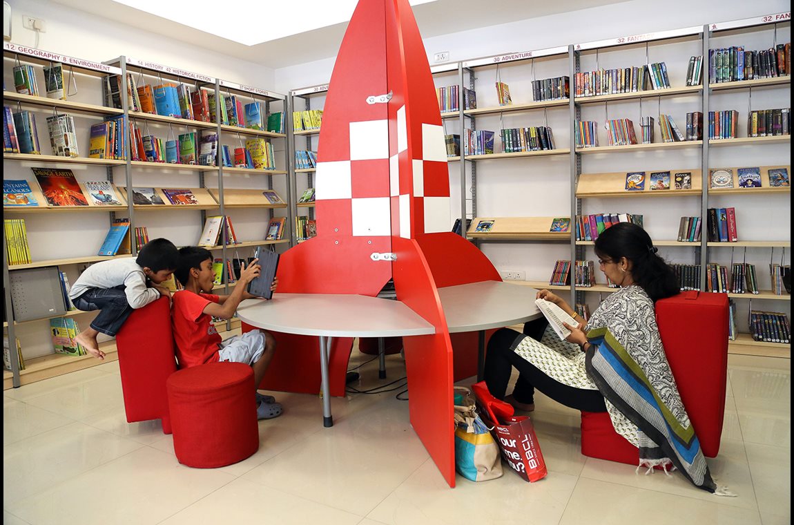 Kinderbibliothek Hippocampus, Chennai, Indien - Schulbibliothek