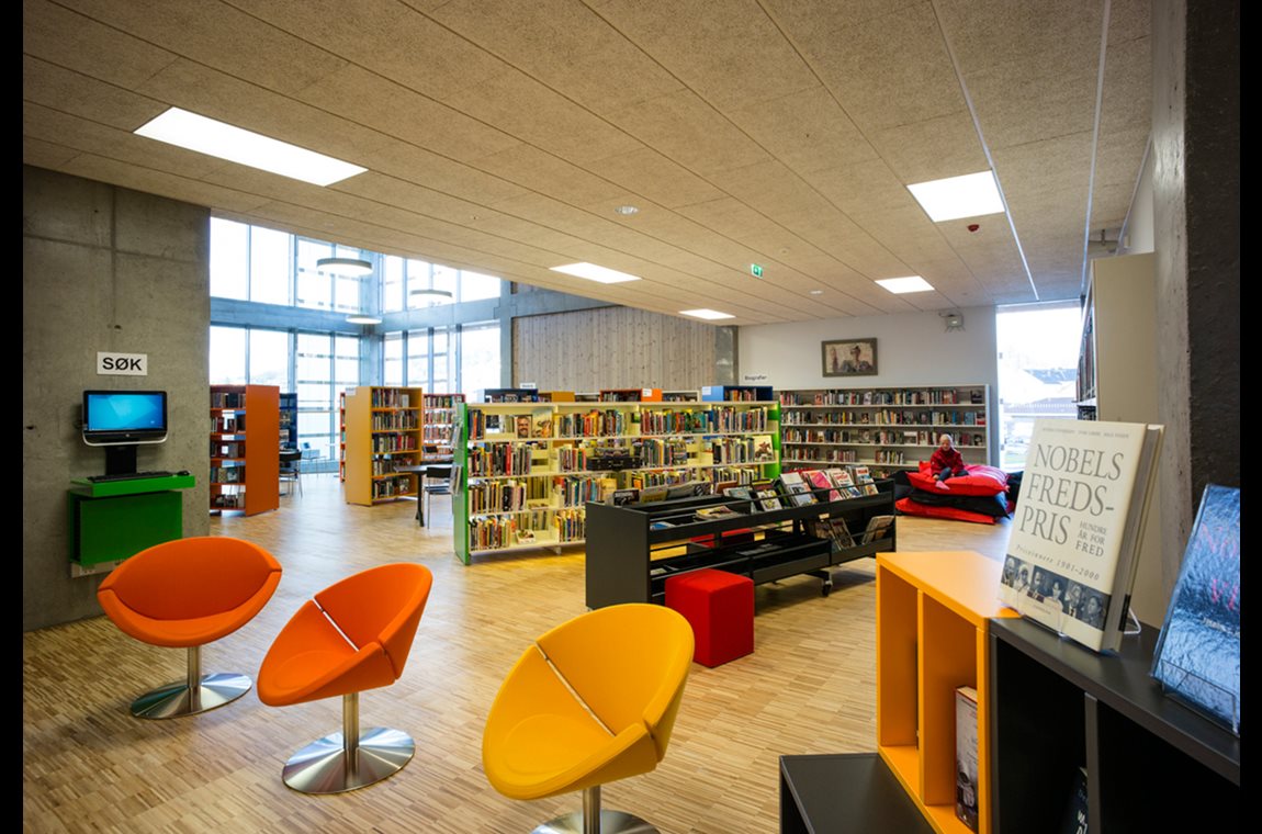 Bibliothèque municpale de Notodden, Norvège - Bibliothèque municipale et BDP