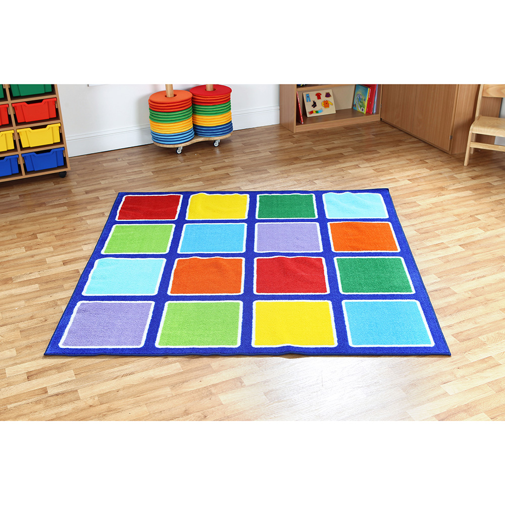 Rainbow Square Floor Rug