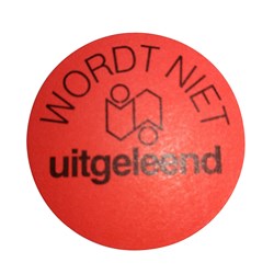 1 3454 000 - Etiket "Wordt niet uitgeleend"