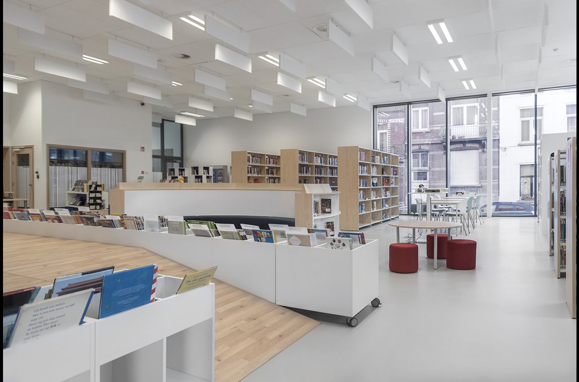 Bibliothéque municipale de Koekelberg, Belgique - Bibliothèque municipale et BDP