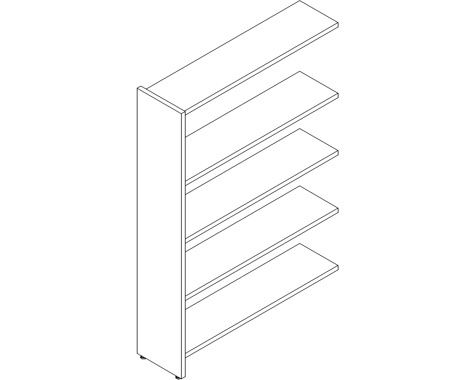 Lingo add-on - single-sided - H1520 - D250 - W1000 - 3D.dwg