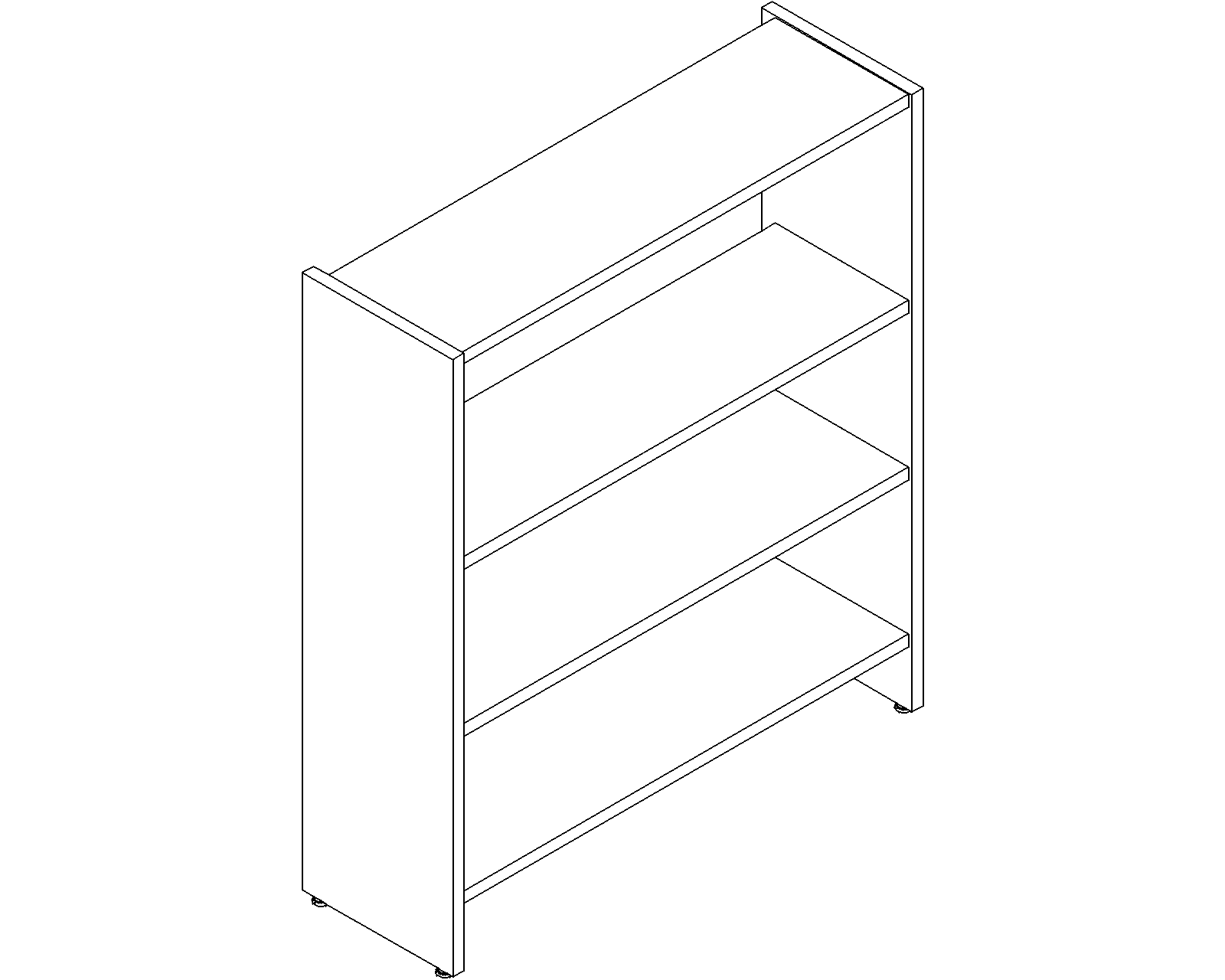 Lingo starter - single-sided - H1220 - D300 - W1000 - 3D.dwg