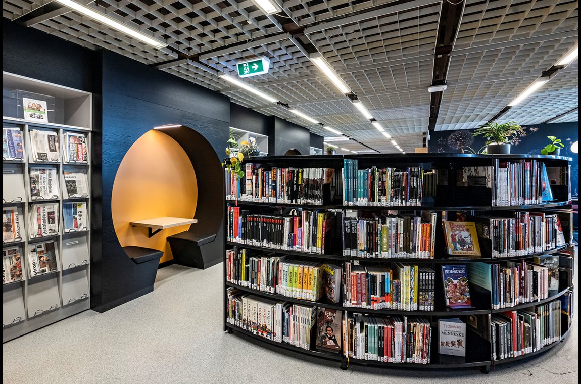 Bibliothèque municipale de Kristiansand, Norvège - Bibliothèque municipale et BDP