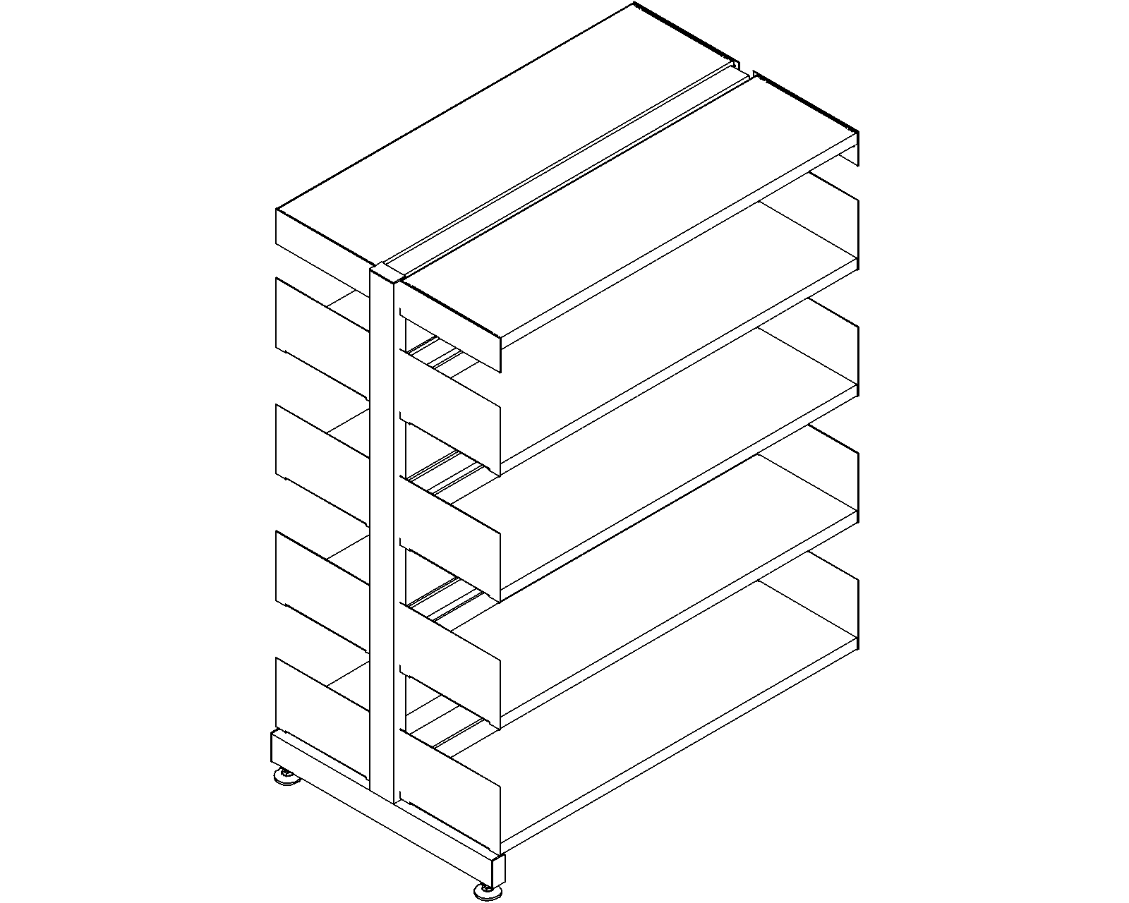 6030 add-on - double-sided - H1220 - D250 - W900 - 3D.dwg