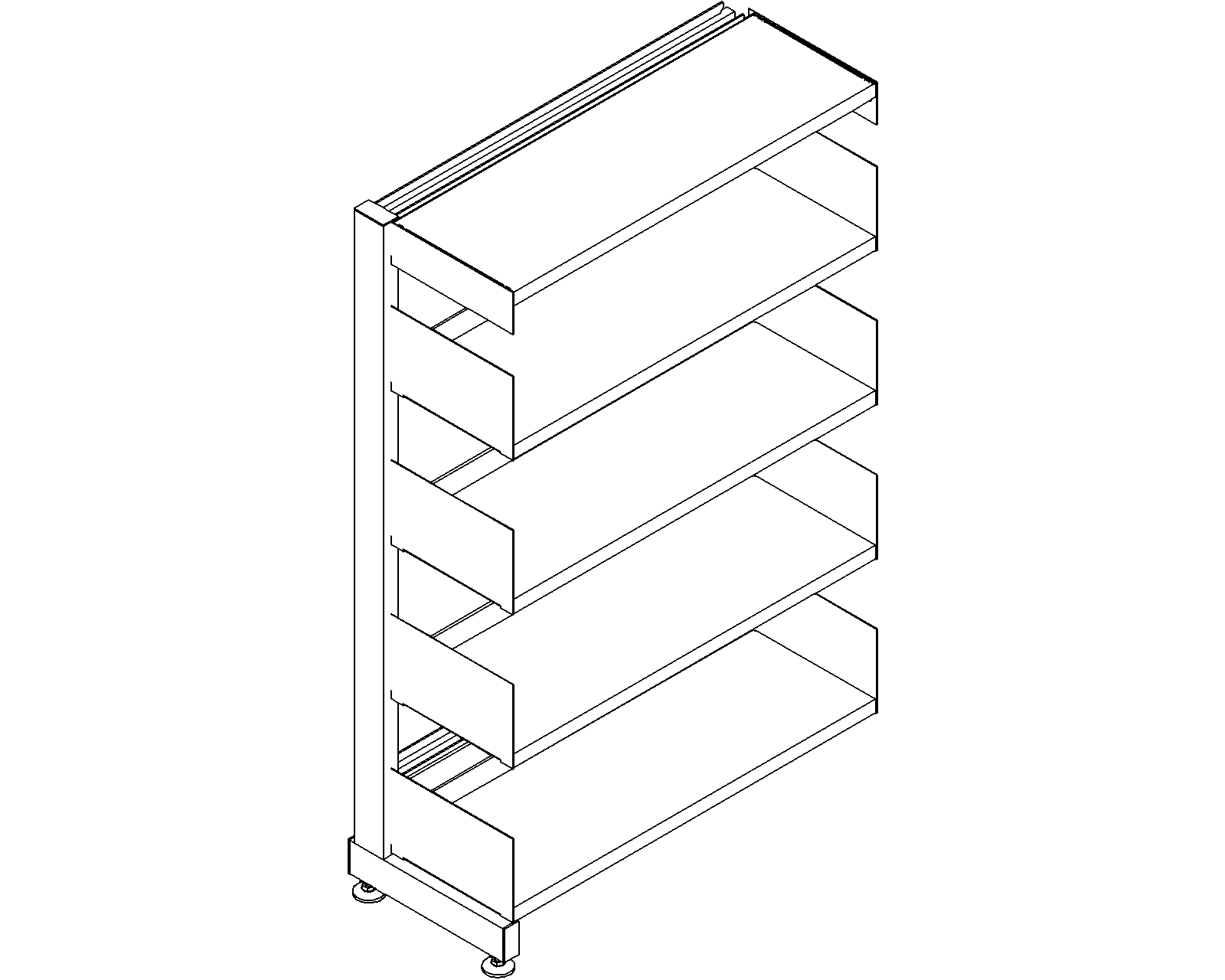 6030 add-on - single-sided - H1220 - D250 - W750 - 3D.dwg