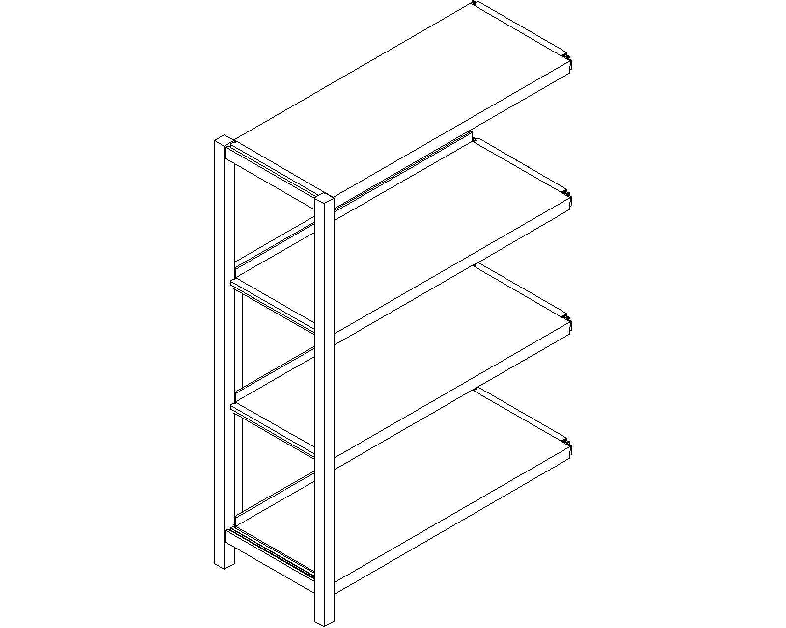 Uniflex add-on – single-sided – H1100 – D300 – W750 – 3D.dwg