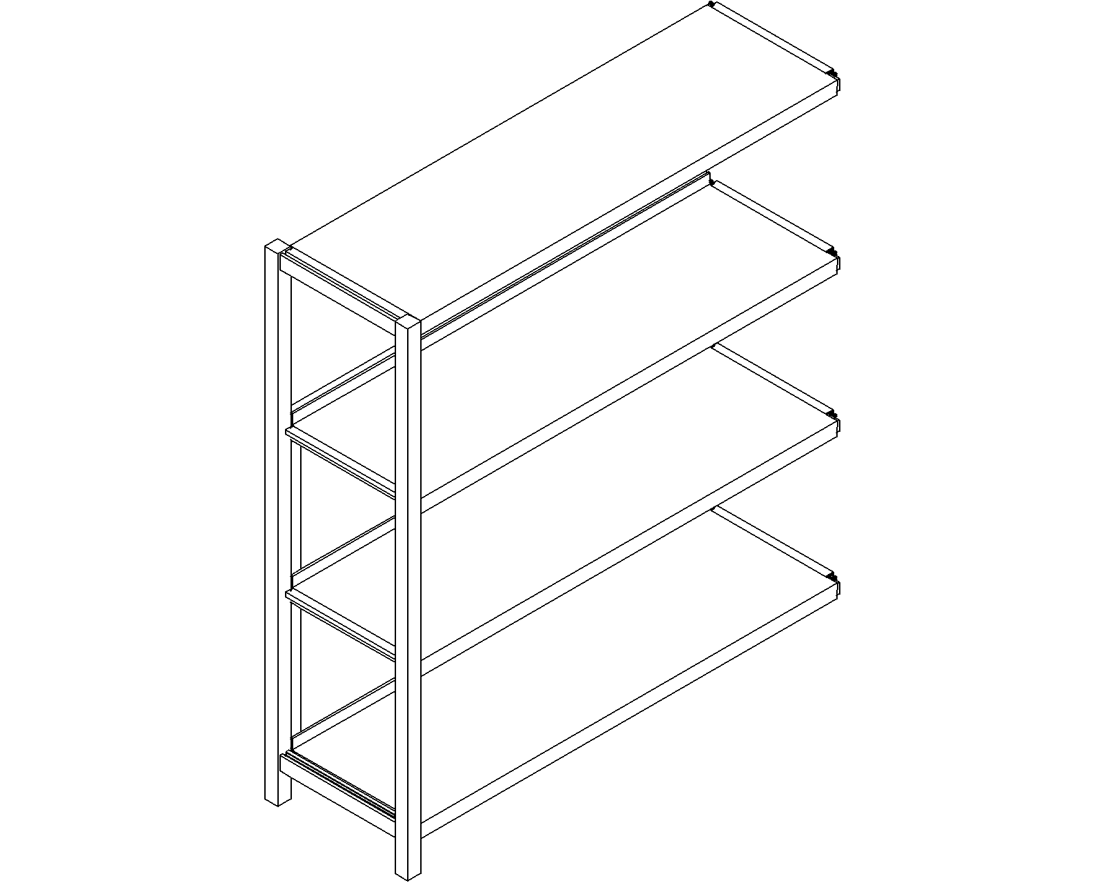 Uniflex add-on – single-sided – H1100 – D300 – W1000 – 3D.dwg