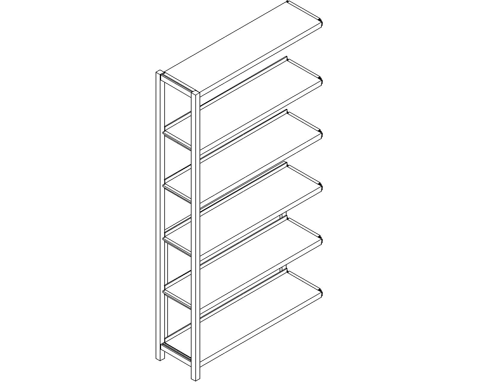 Uniflex add-on – single-sided – H1750 – D250 – W900 – 3D.dwg