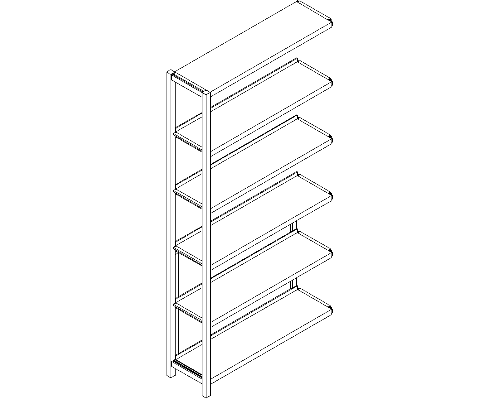 Uniflex add-on – single-sided – H1860 – D250 – W900 – 3D.dwg